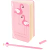Set Cadou pentru Copii, Caiet cu Flamingo finisat cu piele ecologica + Pix cu Flamingo