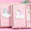 Set Cadou pentru Copii, Caiet cu Unicorn finisat cu piele ecologica + Pix cu Unicorn