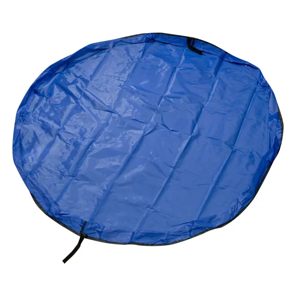 Covoras de joaca & Sac pentru jucarii, 2in1, culoare Albastra, diametru 150cm