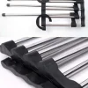 Umeras pliabil pentru 5 perechi de pantaloni, suport metalic cromat