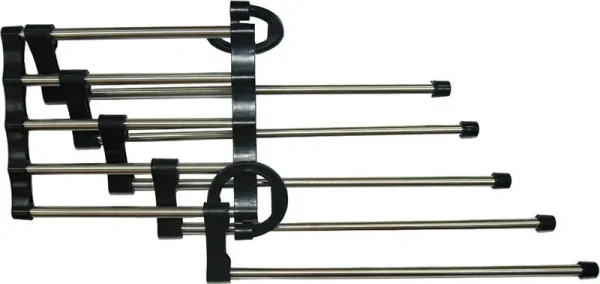 Umeras pliabil pentru 5 perechi de pantaloni, suport metalic cromat
