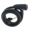 Antifurt bicicleta, Dispozitiv de blocare biciclete, spiralat, cu cheie, lungime 150cm, culoare Neagra