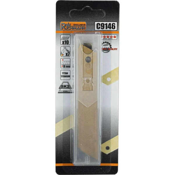 Lame razuitor cu maner lung, otel SK5, 18 mm, 10 buc, Richmann Exclusive