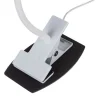 Lampa de birou cu clips, brat flexibil, 3 culori lumina, 10 niveluri, USB, alb, 45 cm, Izoxis