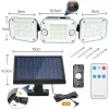 Lampa solara de perete, panou extern, 2000 mAh, 3 moduri, IP65, Breckner Germany