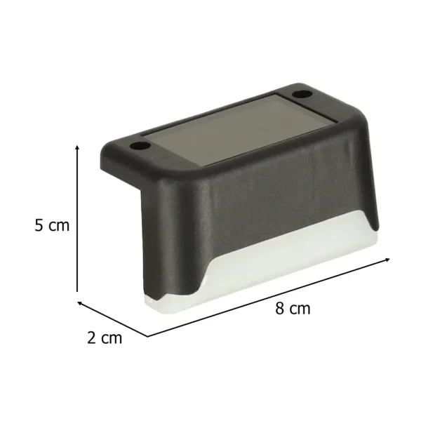 Set 8 Lampi solare LED pentru iluminat scari exterioare cu senzor crepuscular