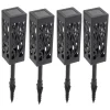 Set 4 lampi solare de gradina cu picior tip "Lampion" cu LED