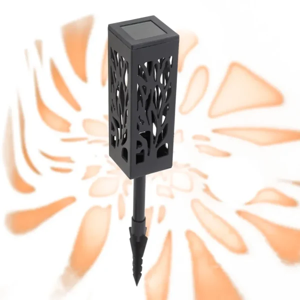Set 4 lampi solare de gradina cu picior tip "Lampion" cu LED