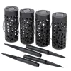 Set 4 lampi solare de gradina cu picior si agatatoare tip "Felinar" cu LED