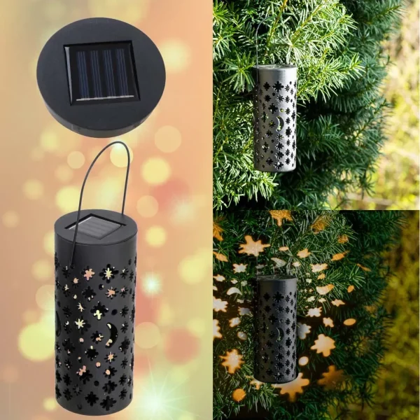 Set 4 lampi solare de gradina cu picior si agatatoare tip "Felinar" cu LED