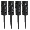 Set 4 lampi solare de gradina cu picior si agatatoare tip "Felinar" cu LED