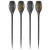 Set 4 lampi solare de gradina tip "Torta" cu 12 LED-uri