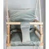 Leagan pentru copii, 3 in 1, lemn, gri, max 30 kg, 34x34x26 cm, Kruzzel