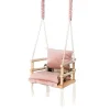 Leagan pentru copii, 3 in 1, lemn, roz, max 30 kg, 34x34x26 cm, Kruzzel