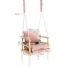 Leagan pentru copii, 3 in 1, lemn, roz, max 30 kg, 34x34x26 cm, Kruzzel