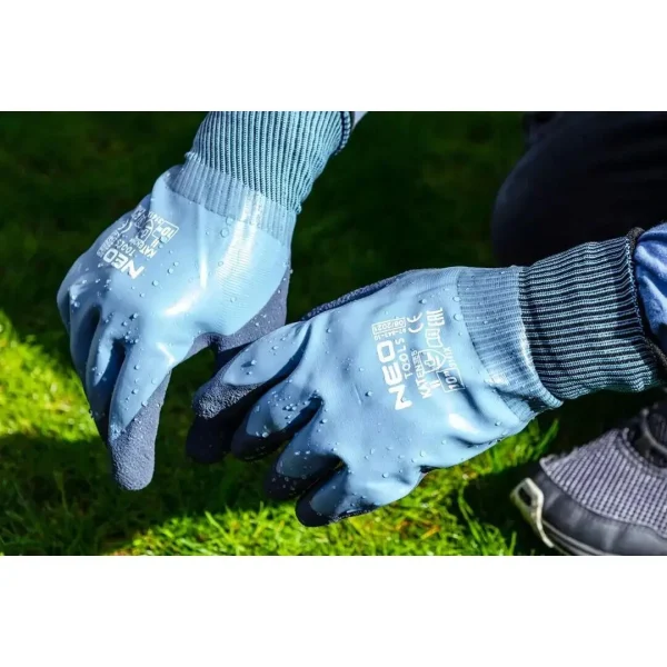 Manusi latex/poliester, 2 straturi, marimea 9, NEO