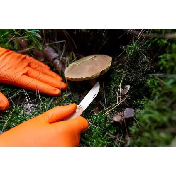 Manusi nitril, unica folosinta, portocaliu, set 50 buc, marimea M, NEO