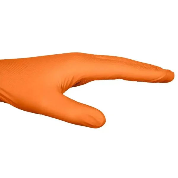 Manusi nitril, unica folosinta, portocaliu, set 50 buc, marimea XL, NEO