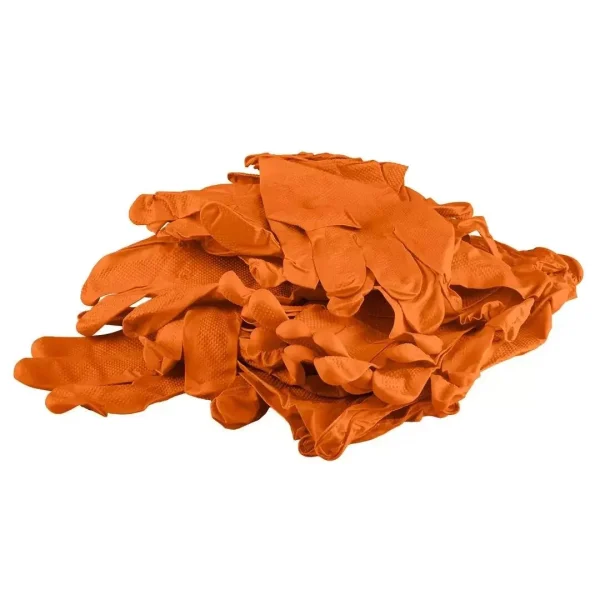 Manusi nitril, unica folosinta, portocaliu, set 50 buc, marimea M, NEO