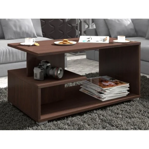 Masa de cafea, placa laminata, wenge, 90x51x45 cm