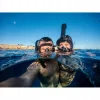Masca snorkeling cu tub, Trizand, neagra, sistem antiaburire, suport camera, marime S/M