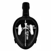 Masca snorkeling cu tub, Trizand, neagra, sistem antiaburire, suport camera, marime S/M