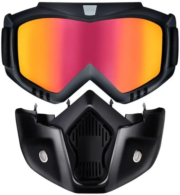 Masca de Protectie cu Ochelari Detasabili, cu destinatie Moto, ATV, SSV, QUAD