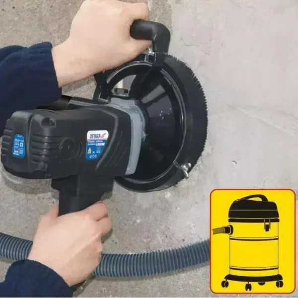 Masina de slefuit pardoseala, Dedra, 1500 W, rotund, 125-400 mm