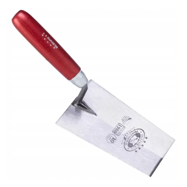 Mistrie otel calit, trapez, ingusta, 18 cm, maner lemn, Olejnik