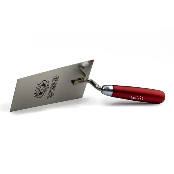 Mistrie inox, trapez, ingusta, sudura in puncte, 16 cm, maner lemn, Olejnik