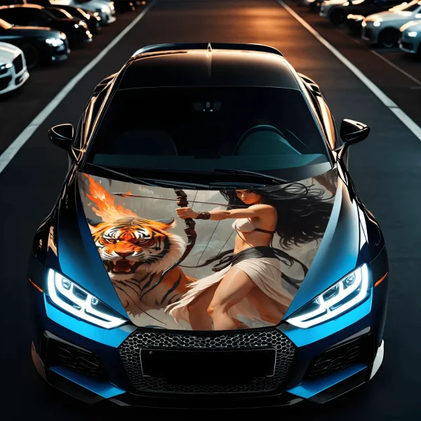 Folie Capota Auto "Hood Art" rezistenta la exterior, marime S (150 x 110cm) - Cod: AVX-CAPOTA-010S