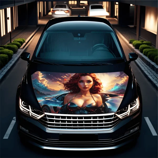 Folie Capota Auto "Hood Art" rezistenta la exterior, marime M (165 x 120cm) - Cod: AVX-CAPOTA-012M