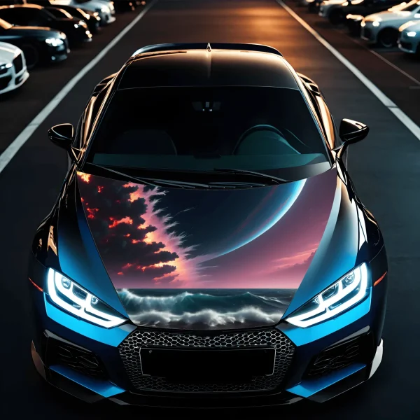 Folie Capota Auto "Hood Art" rezistenta la exterior, marime L (180 x 130cm) - Cod: AVX-CAPOTA-023L