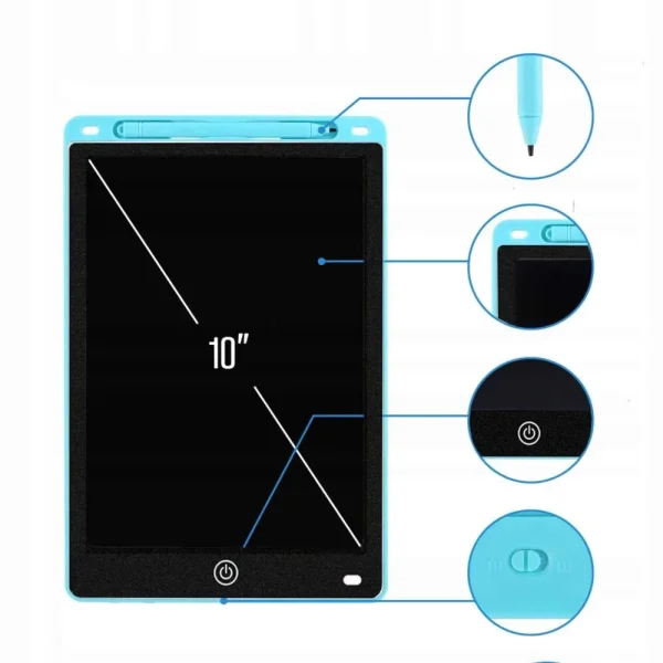 Tableta grafica de 10" pentru copii, culoare Albastra, AVX-WT-RYMT-8.502-BLUE