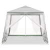 Pavilion de gradina, cort pentru petreceri, foișor cu plasa de tantari, culoare alb/verde, dimensiune 3 x 3 m