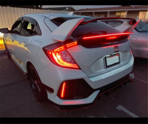 Eleron auto cu lampa stop frana suplimentara pentru autoturisme, 12V, 120cm, Negru