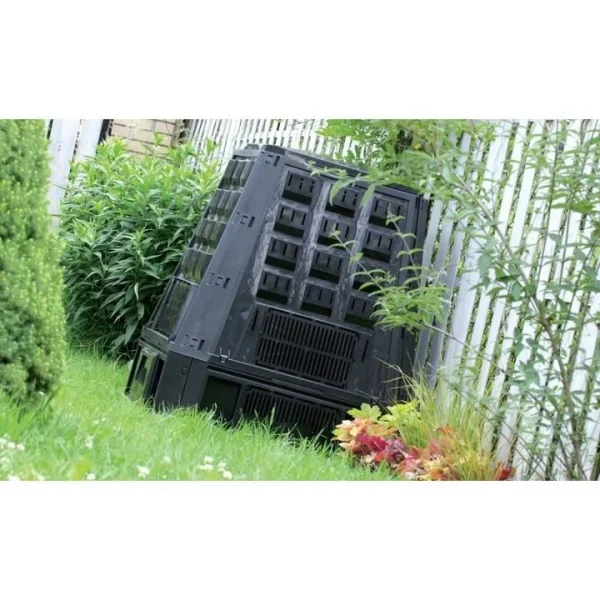 Compostor de gradina, 630 L, negru, Evogreen