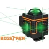 Nivela laser, verde, 360°, 4D, cu acumulator, incarcator, suport magnetic, 25 m, Bigstren