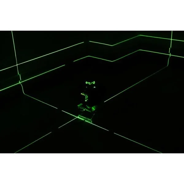 Nivela laser, verde, 360°, 4D, cu acumulator, incarcator, suport magnetic, 25 m, Bigstren