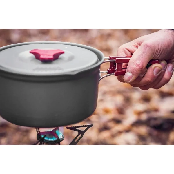 Oala si tigaie turistica, camping, aluminiu, cu accesorii, set 8 piese, NEO 