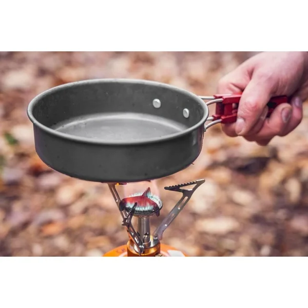 Oala si tigaie turistica, camping, aluminiu, cu accesorii, set 8 piese, NEO 