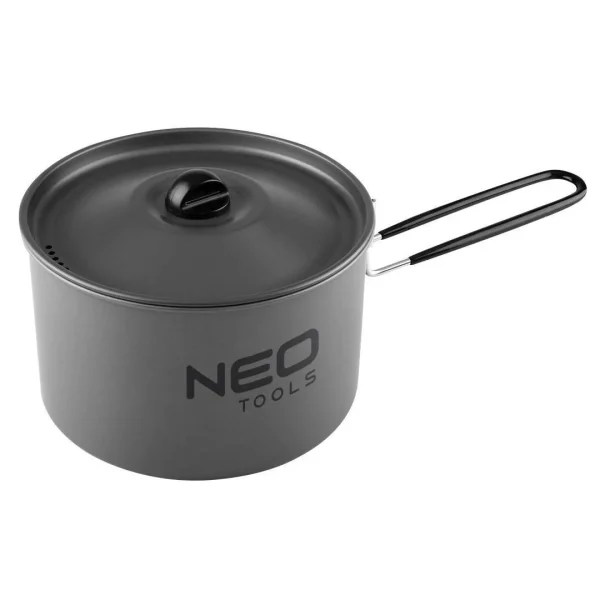 Oala, tigaie si ibric/ceainic, turistic, camping, aluminiu, set 3 piese, NEO