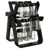 Organizator de condimente cu 18 containere cu suport rotativ pentru bucatarie, culoare neagra
