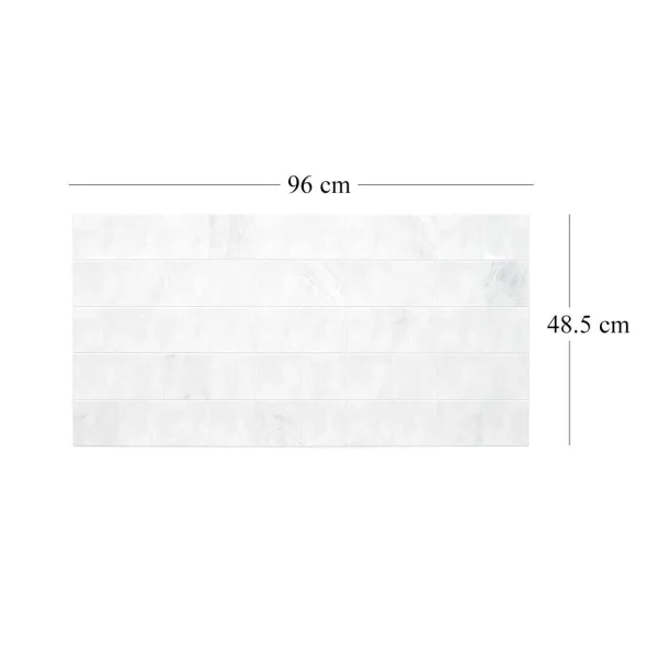 Panou decorativ, PVC, model marmura, gri, 96x48.5 cm