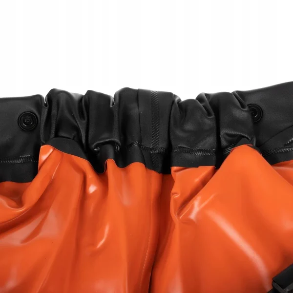 Pantaloni, cu pieptar, salopeta, pentru pescuit, cu bretele ajustabile, cizme, marimea 43, negru, Malatec