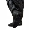 Pantaloni, cu pieptar, salopeta, pentru pescuit, cu bretele ajustabile, cizme, marimea 43, negru, Malatec