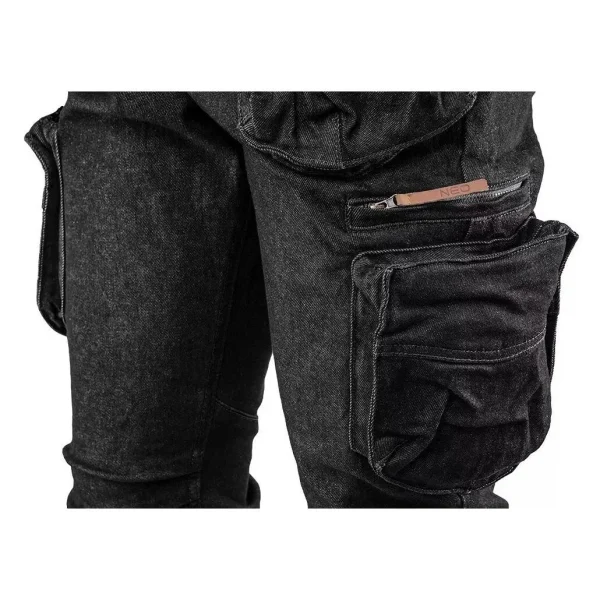 Pantaloni de lucru cu 5 buzunare, model DENIM, negru, marime XXL, NEO