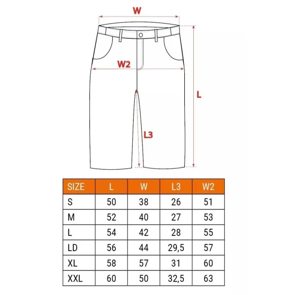 Pantaloni scurti de lucru, model HD, marime LD/54, NEO