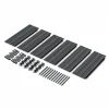 Pat/strat inaltat pentru flori, legume, din plastic, efect lemn, antracit, 149.2x75.6x25 cm, Prosperplast
