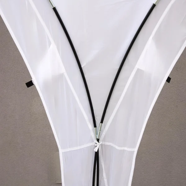 Pavilion pentru gradina/comercial, pliabil, alb, 3.2x3.2x2.5 m, Jumi